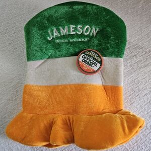 Jameson Irish Whiskey St. Patricks Day hat Plush Tall Green Orange Pin Bar Party